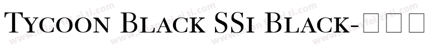 Tycoon Black SSi Black字体转换